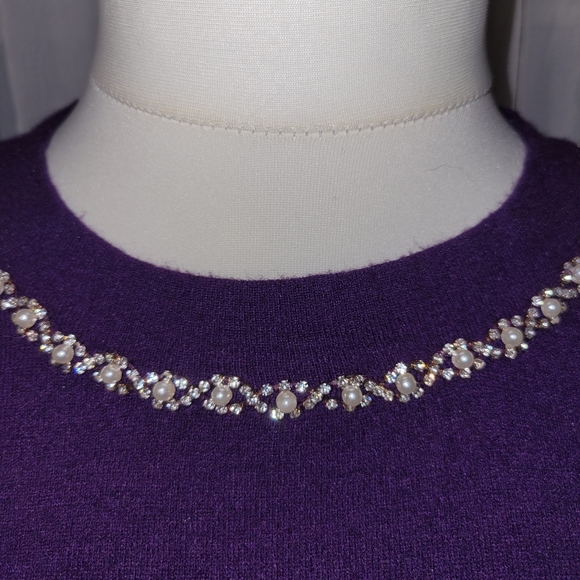 Purple Lightweight Sweater with Bling - Picture 3 of 7